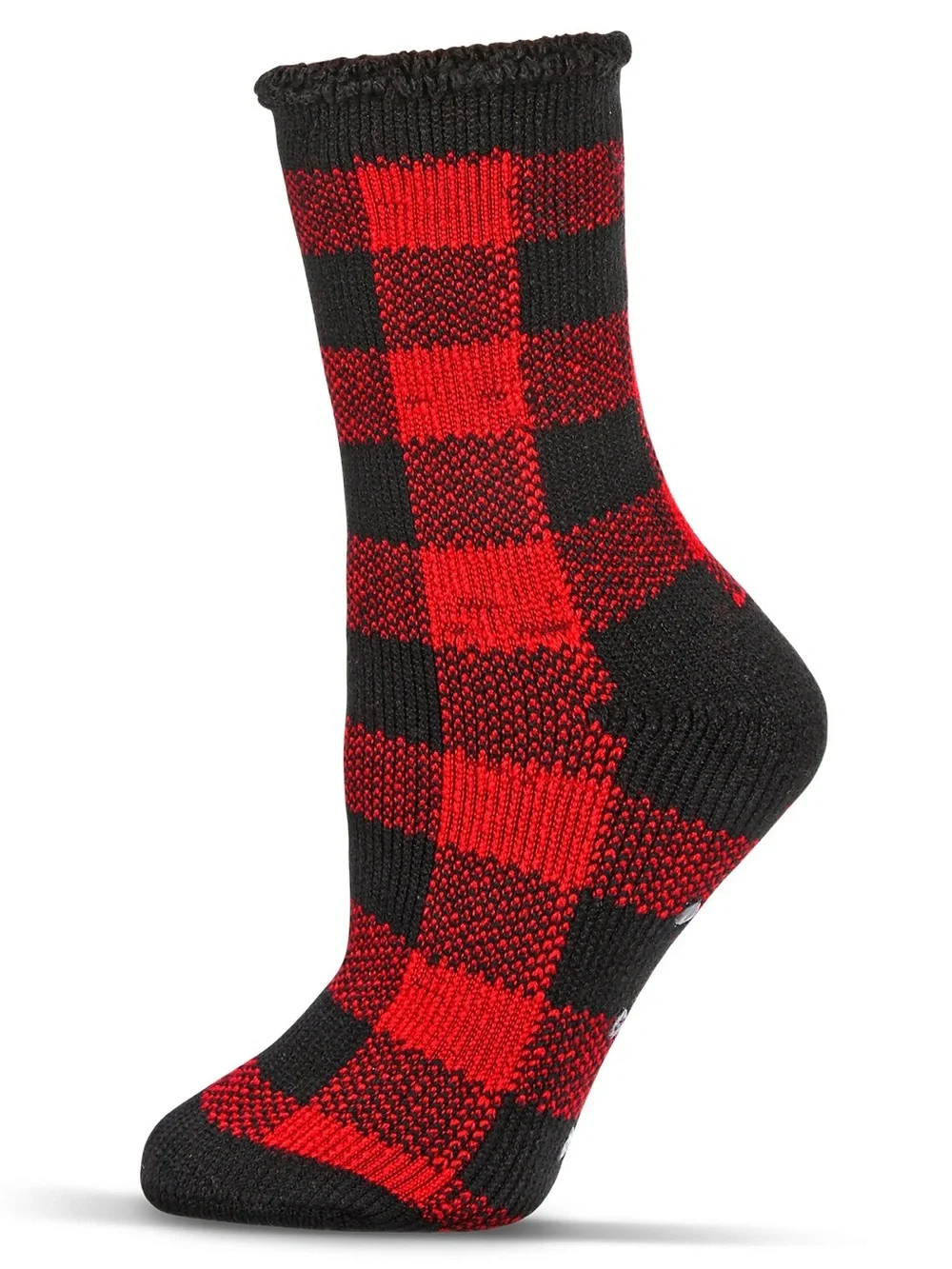 NWT MeMoi Buffalo Check Cloud Soft 2 Pair Crew Socks Size 9-11